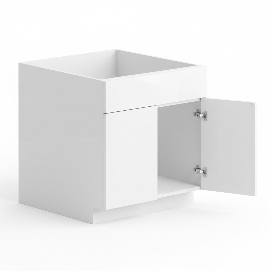 [SB30-TK-GW] Sink Base - Gloss White (30" W × 34.5" H × 24" D)