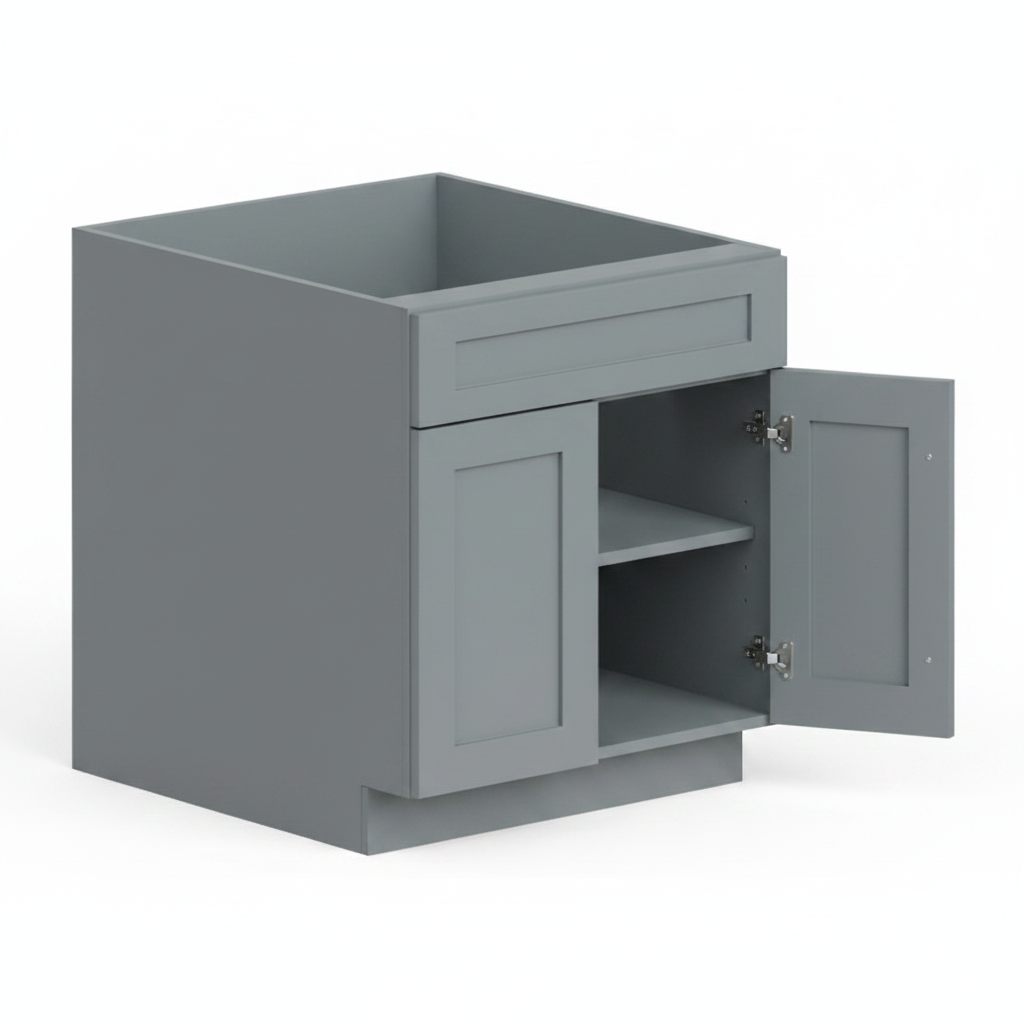 [SB30-TK-SG] Sink Base - Stone Gray (30" W × 34.5" H × 24" D)