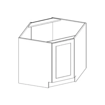 White Shaker Base Diagonal Corner 36"