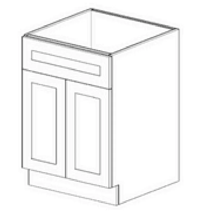 [WSBSB30-GKD-WS] Sink Base Cabinet - White Shaker (30" W × 34.5" H × 24" D)