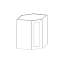Wall Mullion Door Diagonal Frosted Glass - White Shaker
