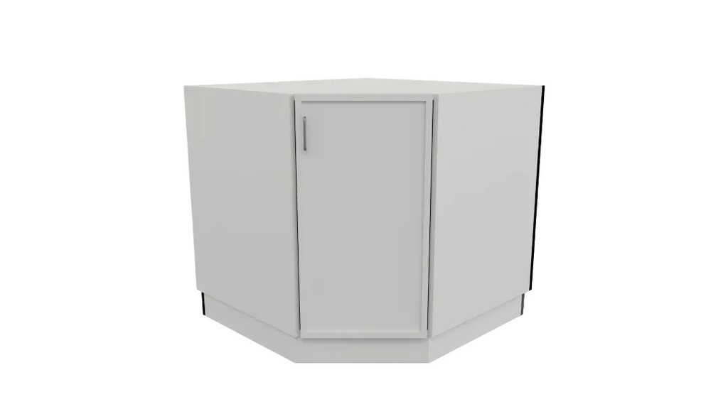 [SSW-BDC36-GKD-SSW] White Slim Shaker Base Diagonal Corner 36"