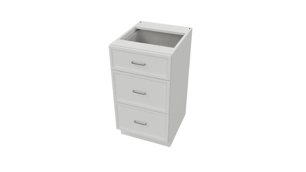 [SSW-DB12-GKD-SSW] White Slim Shaker Drawers Base - Slim Shaker White (12" W × 34.5" H × 24" D)