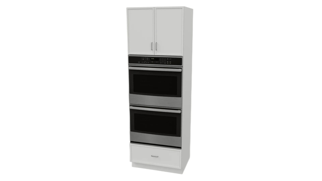 [SSW-OV3084-GKD-SSW] White Slim Shaker Oven - Slim Shaker White (30" W × 84" H × 24" D)