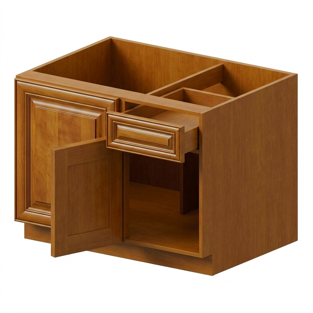 [BBC39-TK-COF] Base Blind Corner - Coffee (39" W × 34.5" H × 24" D)