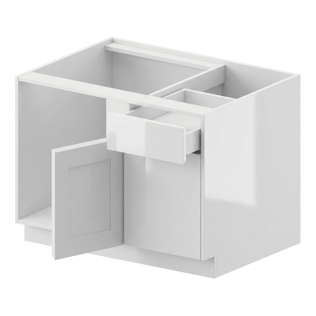 [BBC39-TK-GW] Base Blind Corner - Gloss White (39" W × 34.5" H × 24" D)