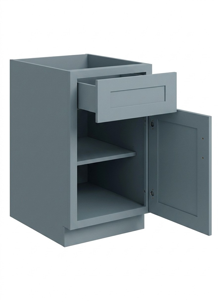[B09-TK-SG] Base Cabinet - Stone Gray (9" W × 34.5" H × 24" D)