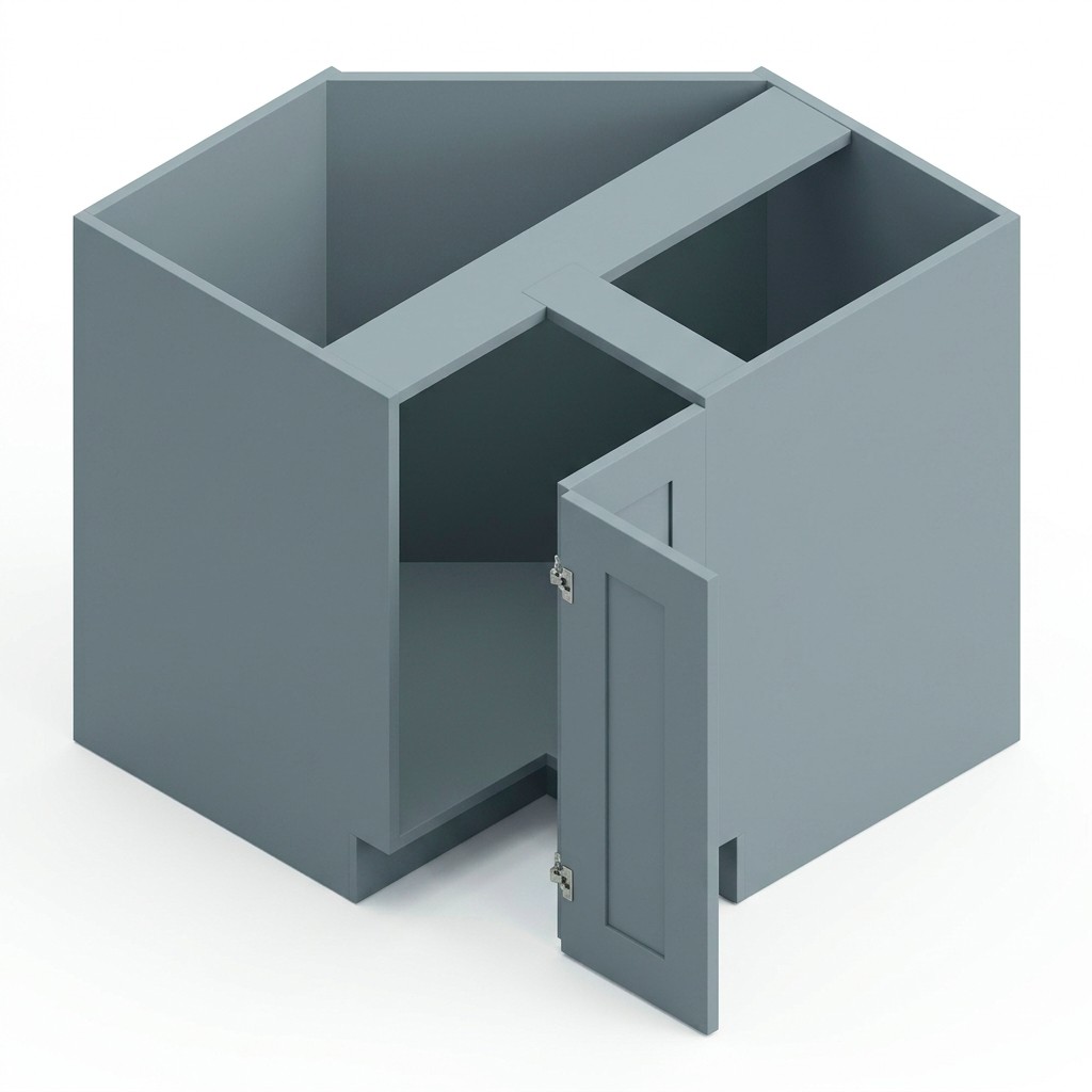 [BLS33-TK-SG] Base Lazy Susan - Stone Gray (33" W × 34.5" H × 24" D)