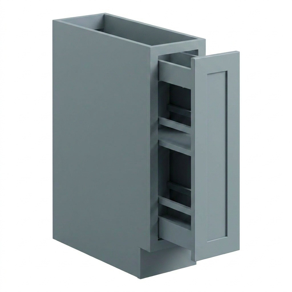 [BSR09-TK-SG] Base Spice Rack Pull-Out 9" - Stone Gray