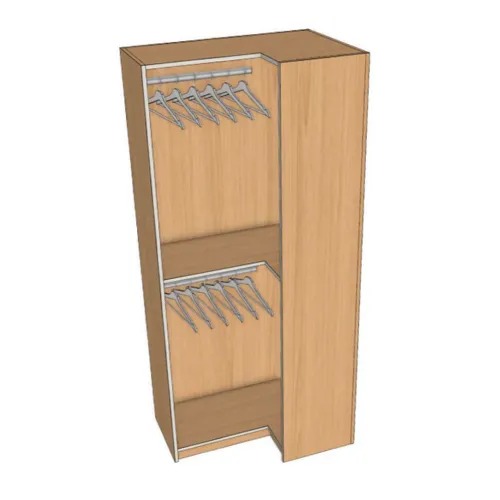 Closet Corner Left Double Hanger