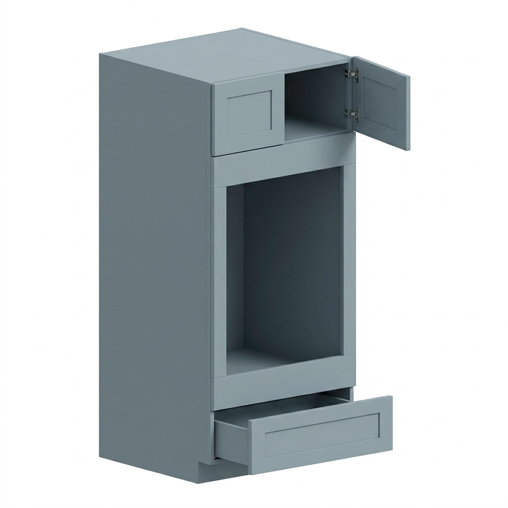 [DOC3084-TK-SG] Double Oven Cabinet - Stone Gray (30" W × 84" H × 24" D)