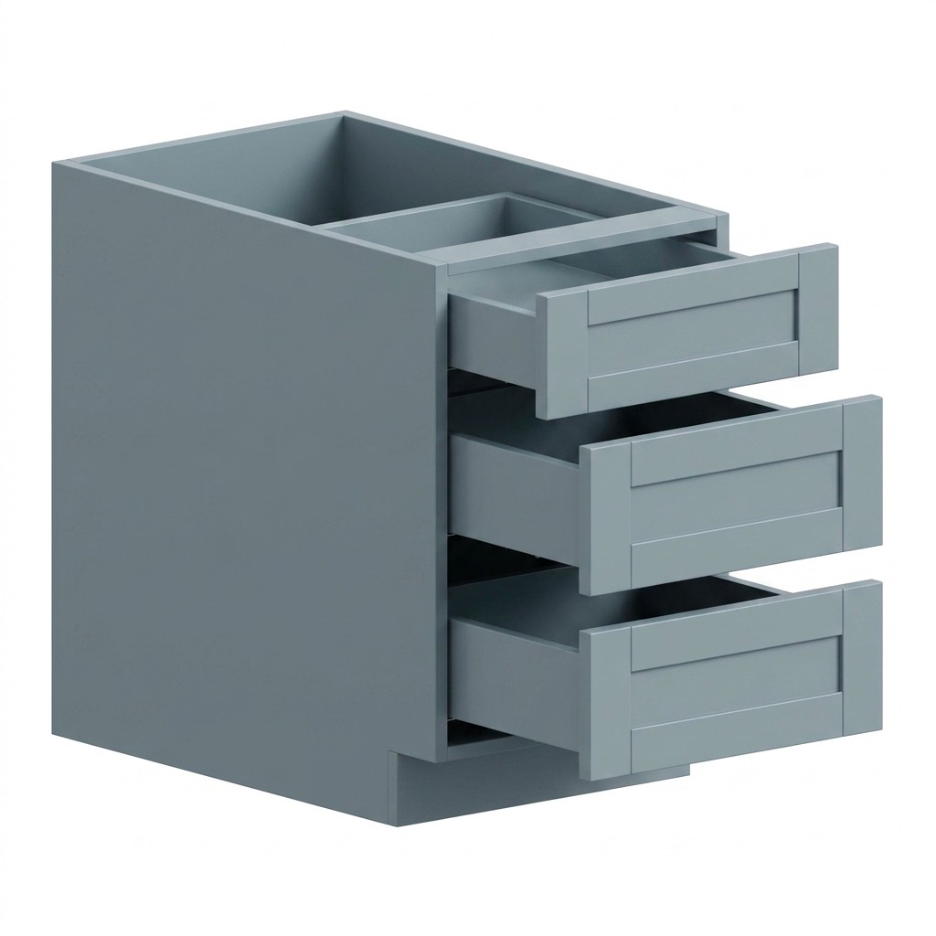 [DB12-TK-SG] Drawer Base - Stone Gray (12" W × 34.5" H × 24" D)